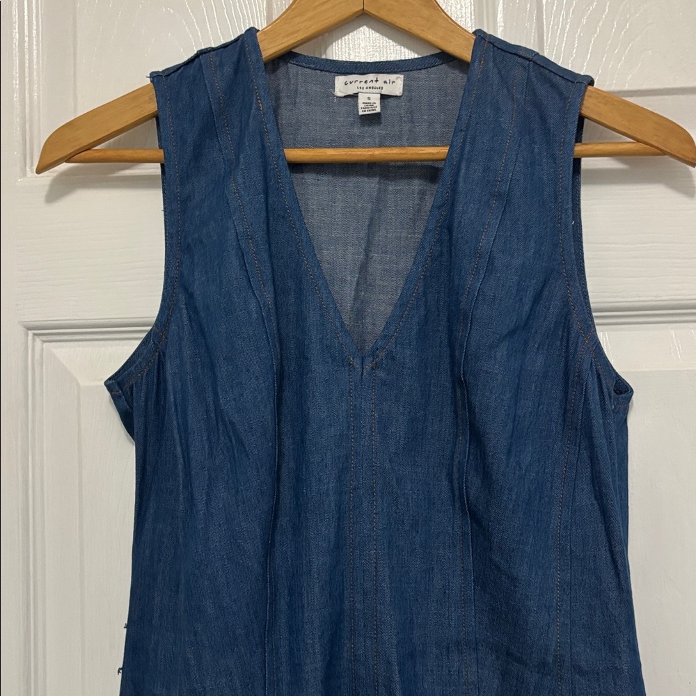 Current Air Los Angeles Seamed Denim Dress - Size Small Midi Dress - Picture 6 of 16